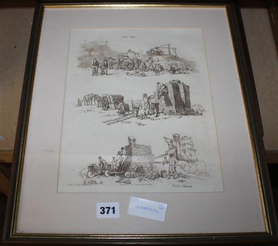2 etchings - W H Payne